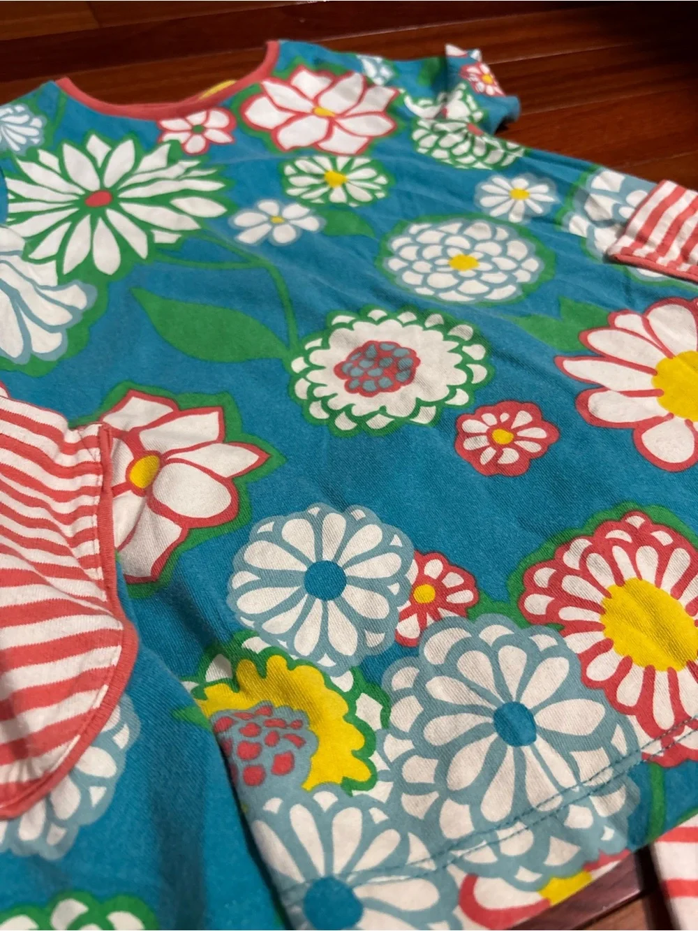 Mini Boden size 5 6 Floral Tunic and Striped Leggings Set matching set bg8